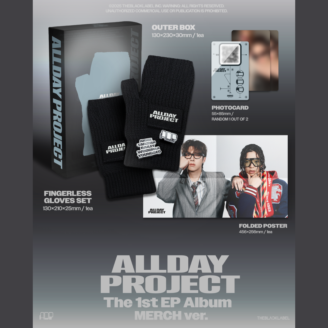 [TBL POB] ALLDAY PROJECT The 1st EP Album 'ALLDAY PROJECT' - Merch ver FINGERLESS GLOVES