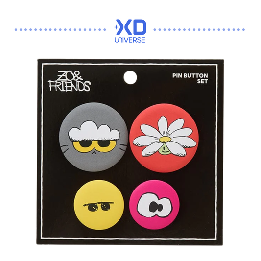 GD G-DRAGON ZO&FRIENDS LUCKY SHOP POP-UP - ZOA PIN BADGE SET