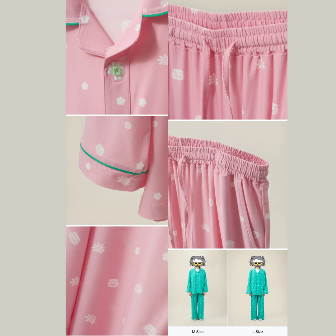 GD G-DRAGON ZO&FRIENDS LUCKY SHOP POP-UP - ZOA PAJAMA SET PINK