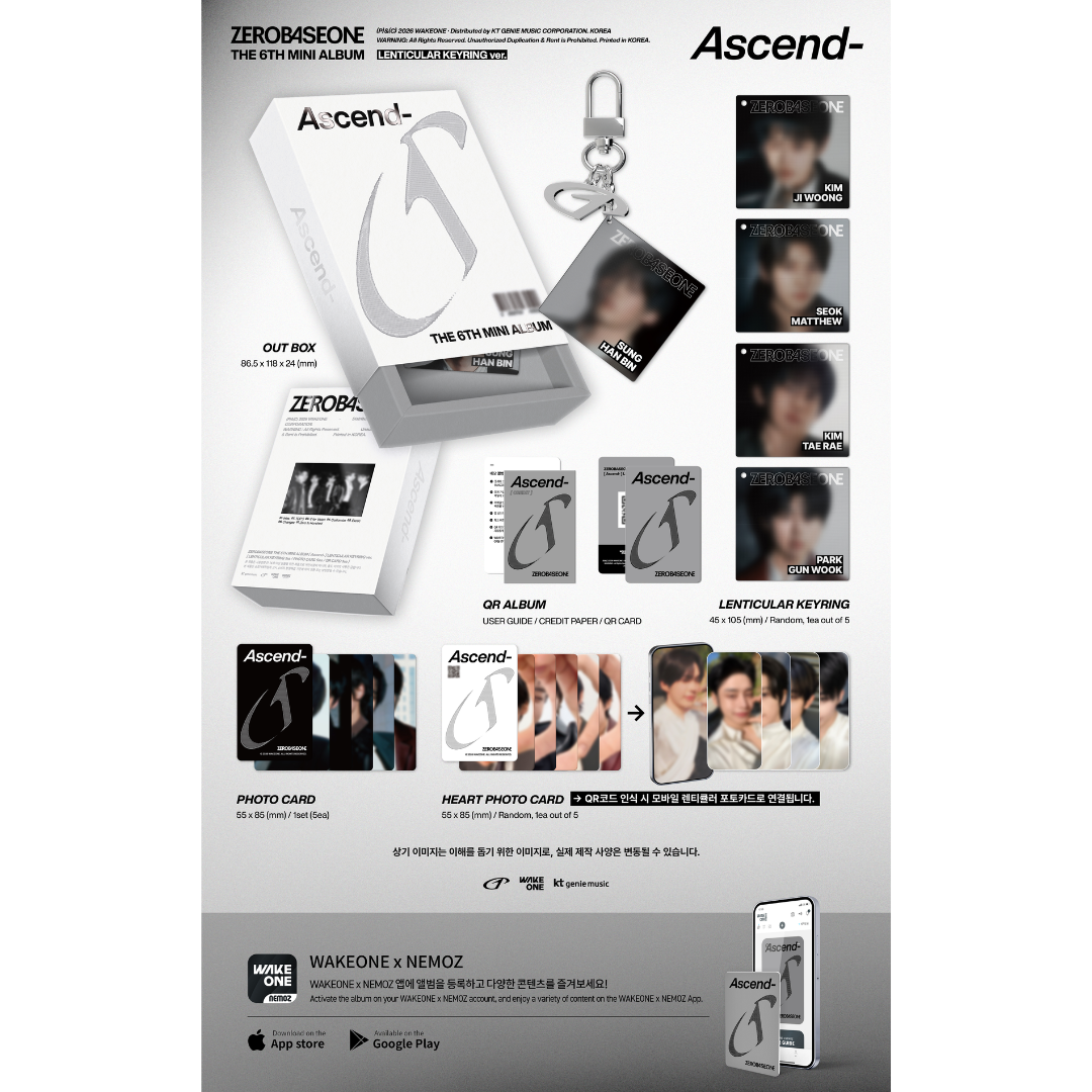 ZEROBASEONE The 6th Mini Album [Ascend-] LENTICULAR KEYRING Ver. (Random Ver.)