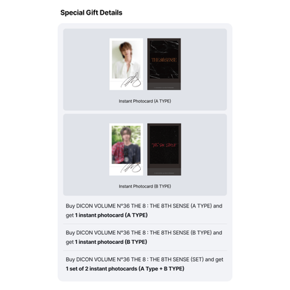 [PREORDER DEADLINE 29/8] SEVENTEEN THE 8 DICON VOLUME N°36 THE 8 : THE 8TH SENSE MAGAZINE